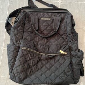 Kipling Black Quilted Backpack